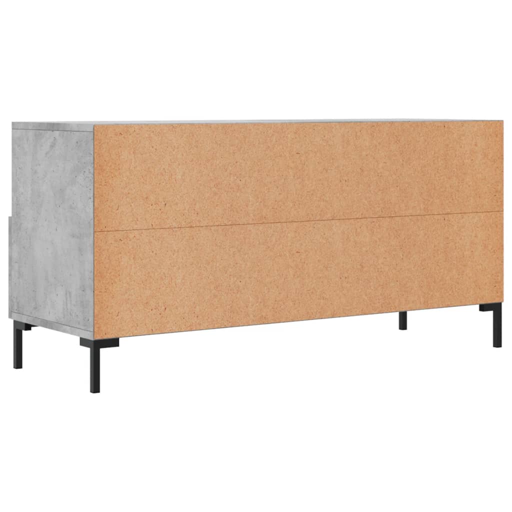 Tv-Meubel 102X36X50 Cm Bewerkt Hout Betongrijs