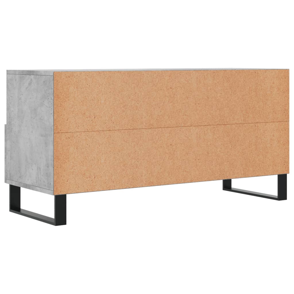 Tv-Meubel 102X36X50 Cm Bewerkt Hout Betongrijs