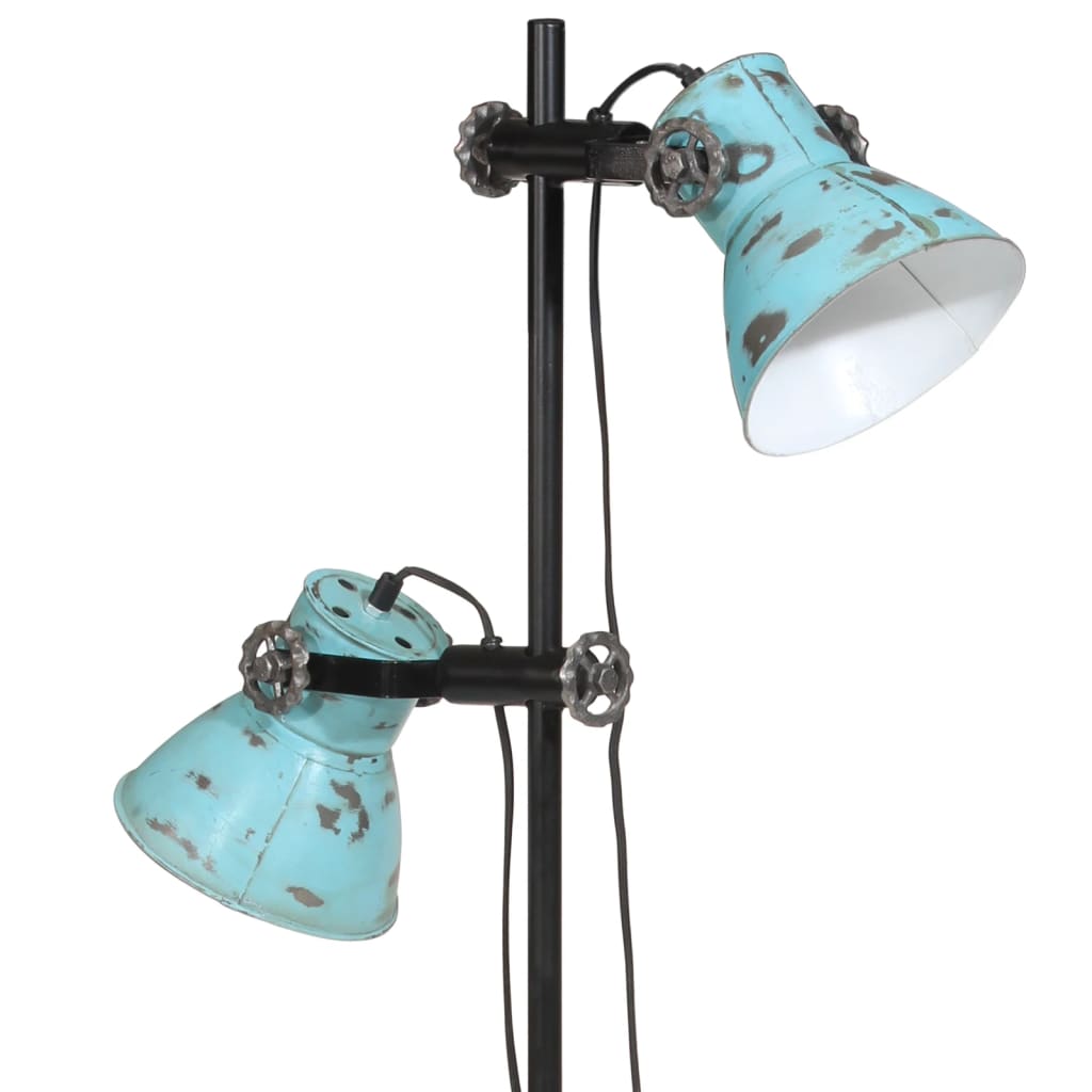 Vloerlamp 25 W E27 25x25x90/140 cm verweerd blauw