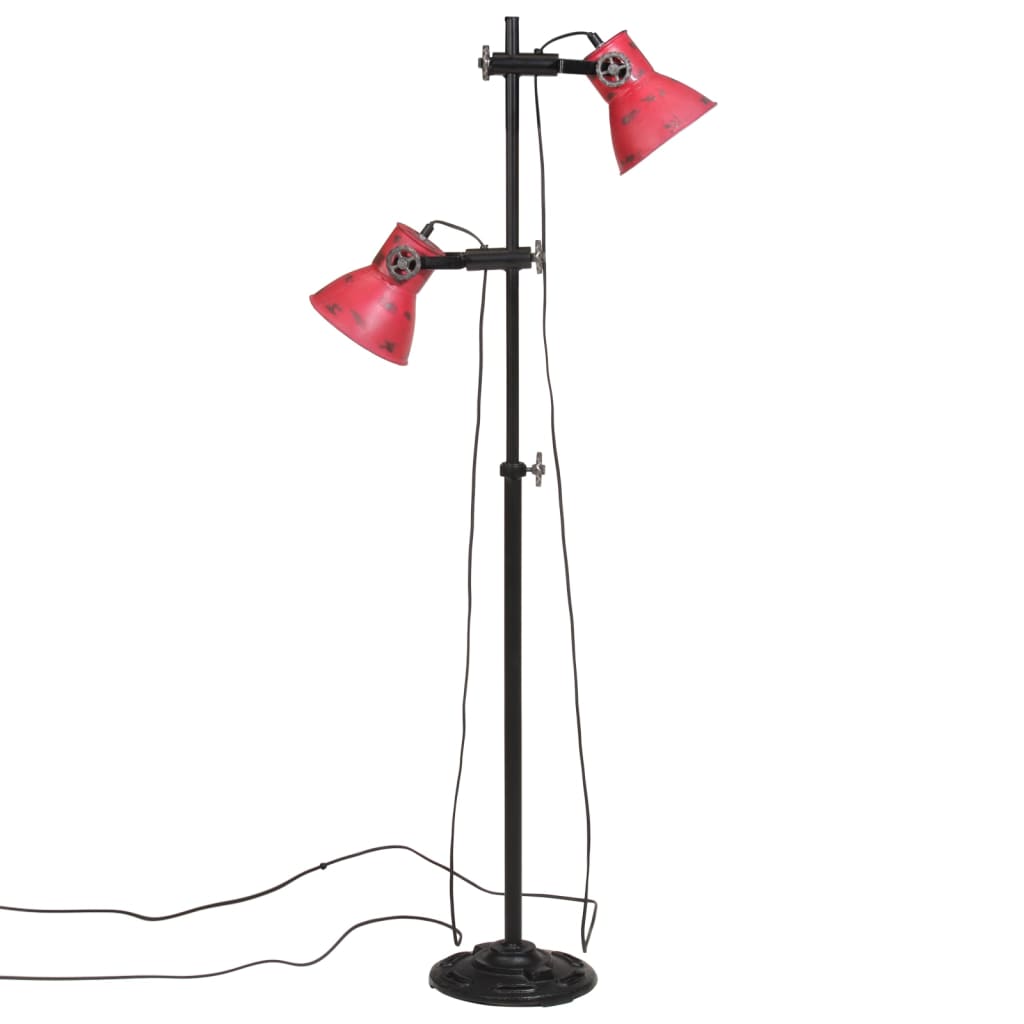 Vloerlamp 25 W E27 25x25x90/140 cm verweerd rood