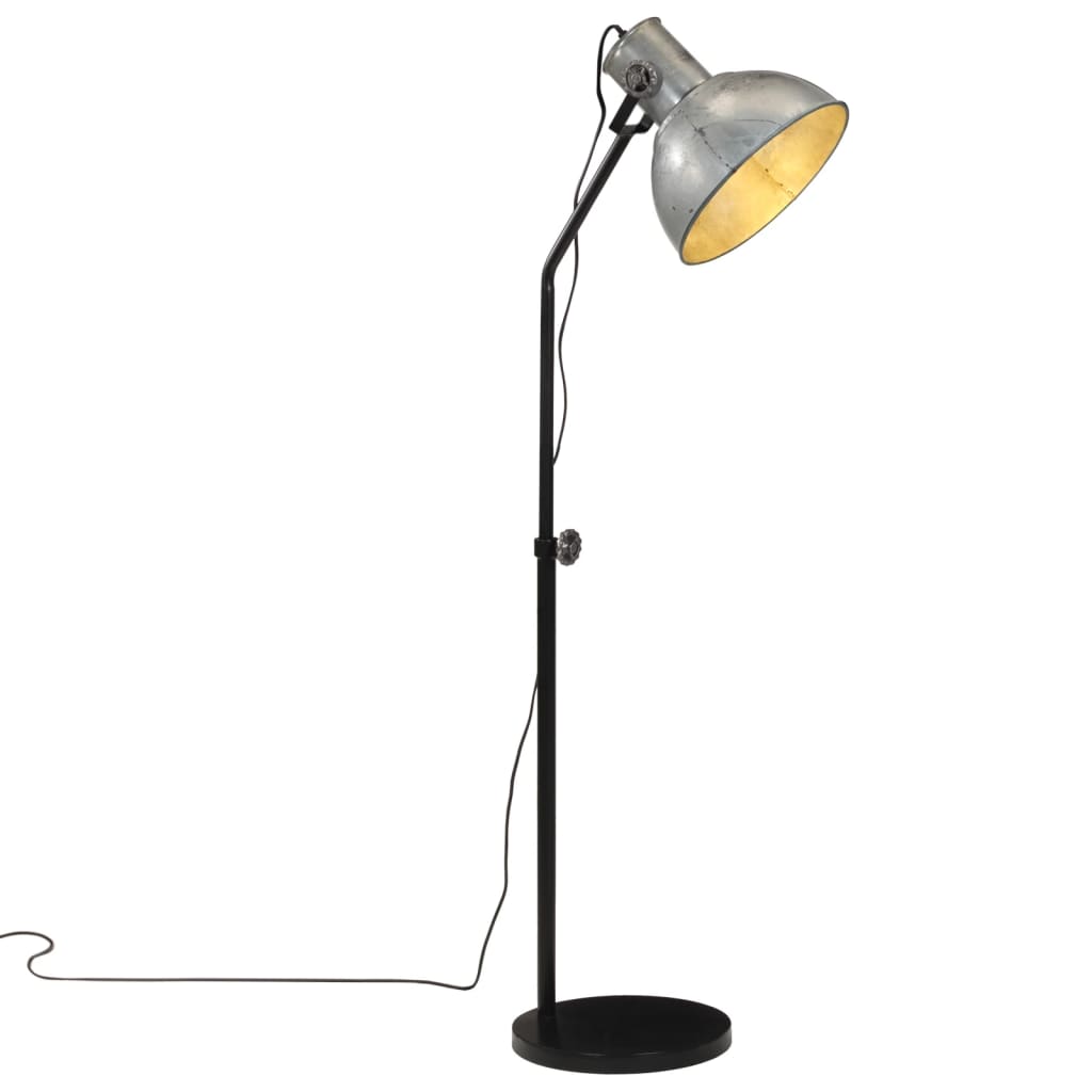 Vloerlamp 25 W E27 30x30x90-150 cm vintage zilverkleurig