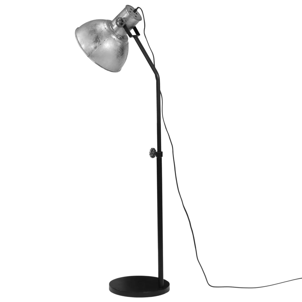 Vloerlamp 25 W E27 30x30x90-150 cm vintage zilverkleurig