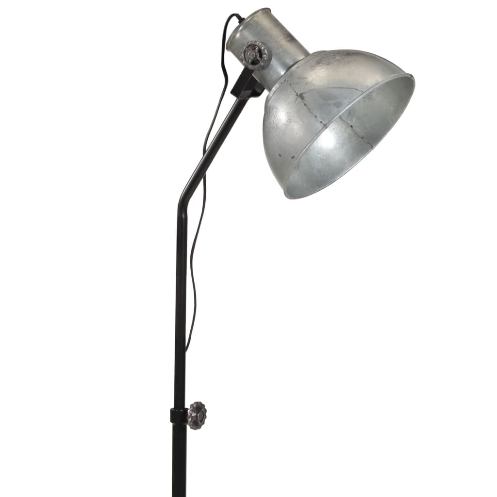 Vloerlamp 25 W E27 30x30x90-150 cm vintage zilverkleurig