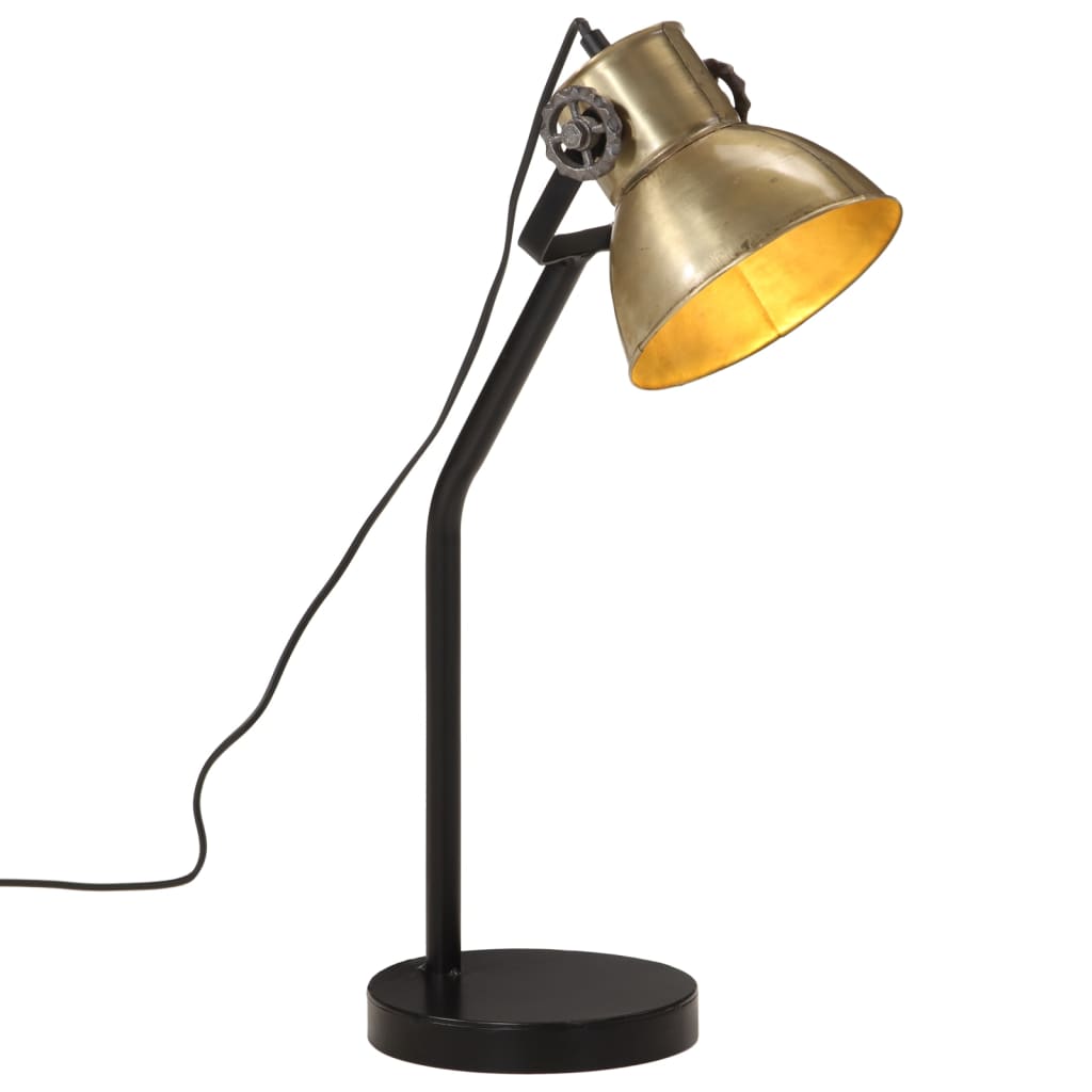 Bureaulamp 25 W E27 17x17x60 cm antiek messingkleurig