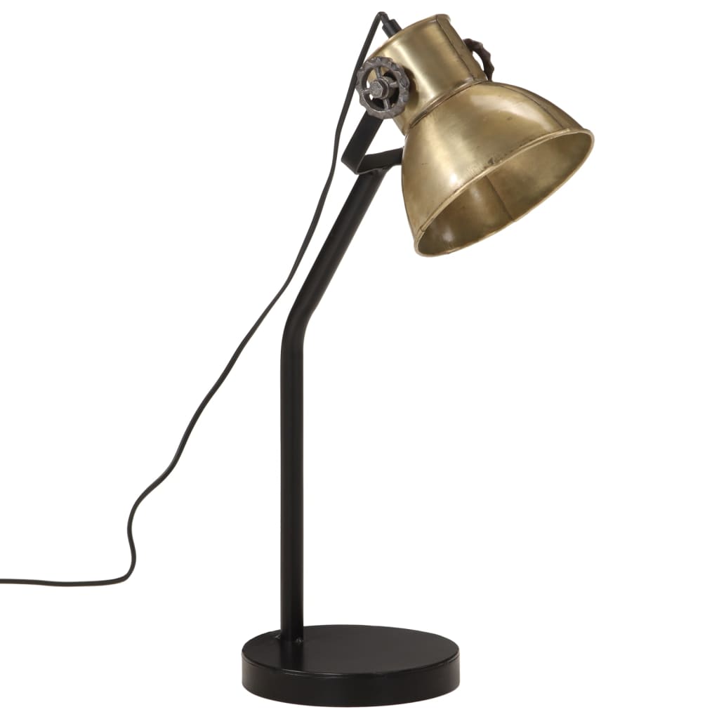 Bureaulamp 25 W E27 17x17x60 cm antiek messingkleurig