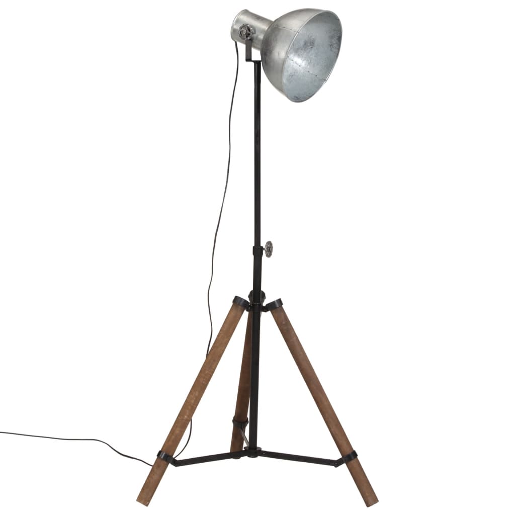 Vloerlamp 25 W E27 75x75x90-150 cm vintage zilverkleurig