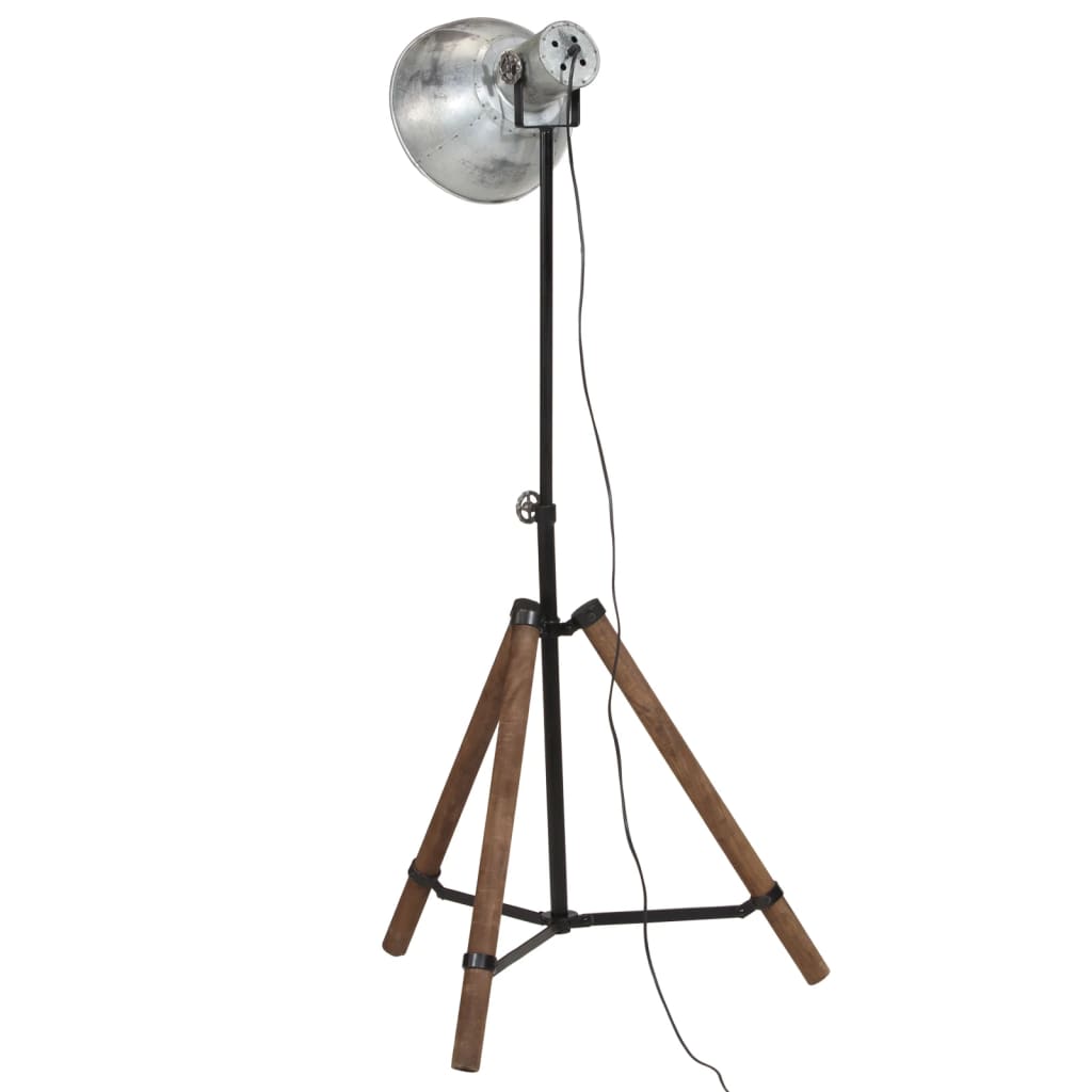 Vloerlamp 25 W E27 75x75x90-150 cm vintage zilverkleurig