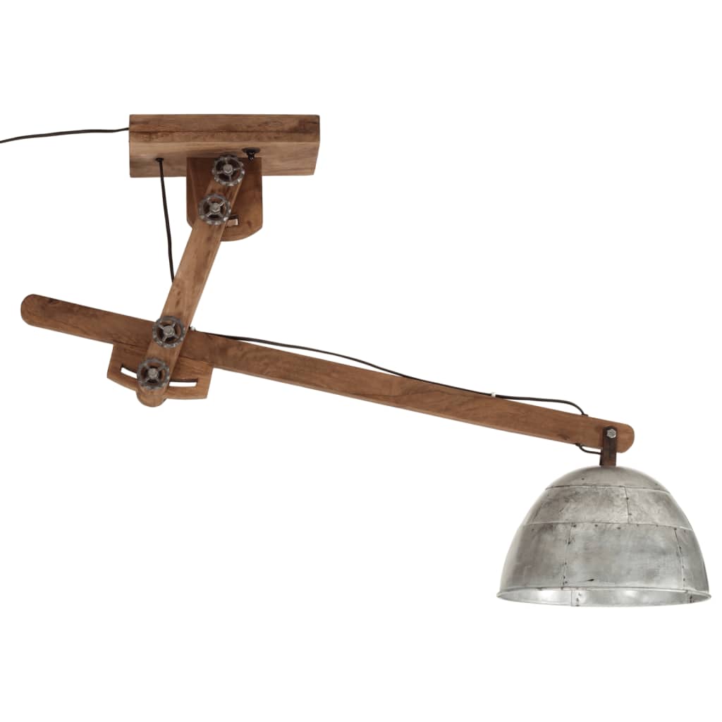 Plafondlamp 25 W E27 105x30x65-108 cm vintage zilverkleurig