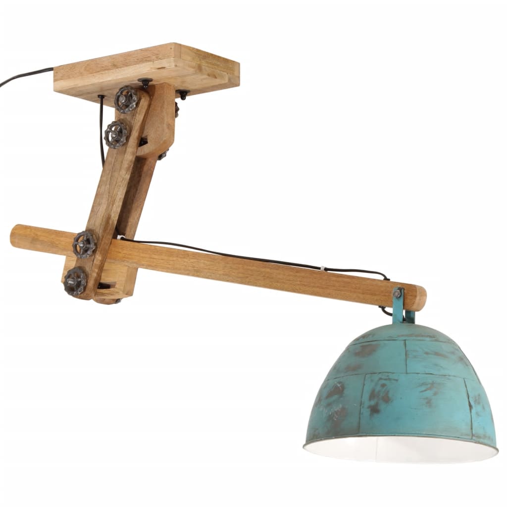 Plafondlamp 25 W E27 105x30x65-108 cm verweerd blauw