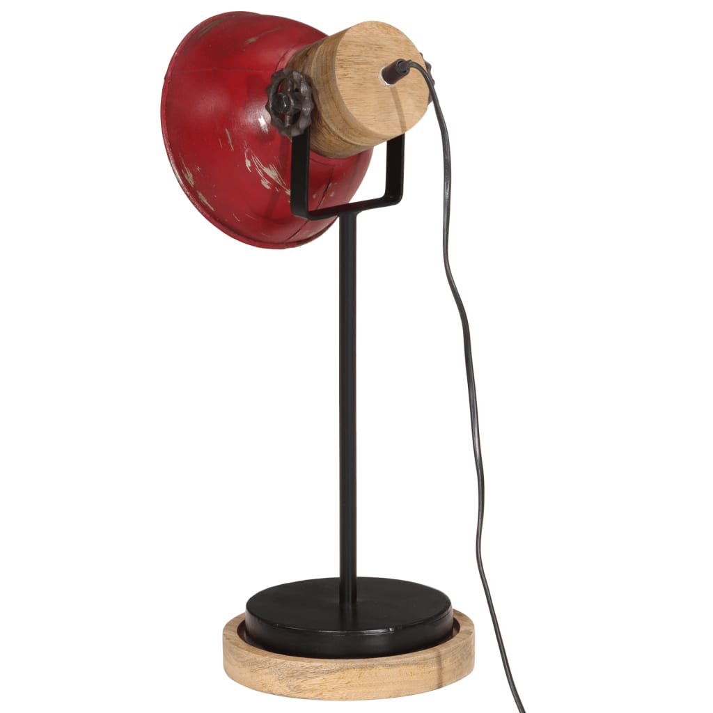 Bureaulamp 25 W E27 17x17x50 cm verweerd rood