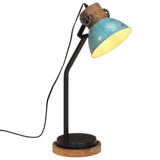 Bureaulamp 25 W E27 18x18x60 cm verweerd blauw