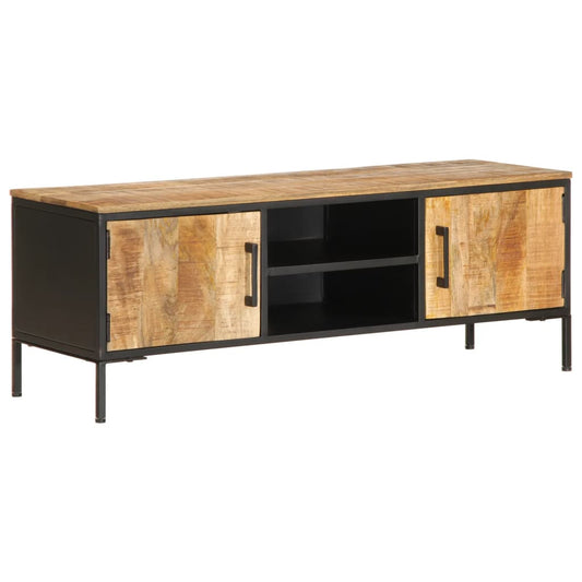 Tv-meubel 110x35x40 cm massief ruw mangohout