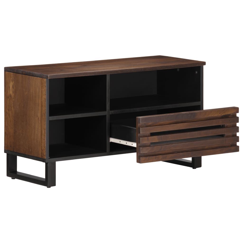 Tv-meubel 80x34x46 cm massief mangohout bruin