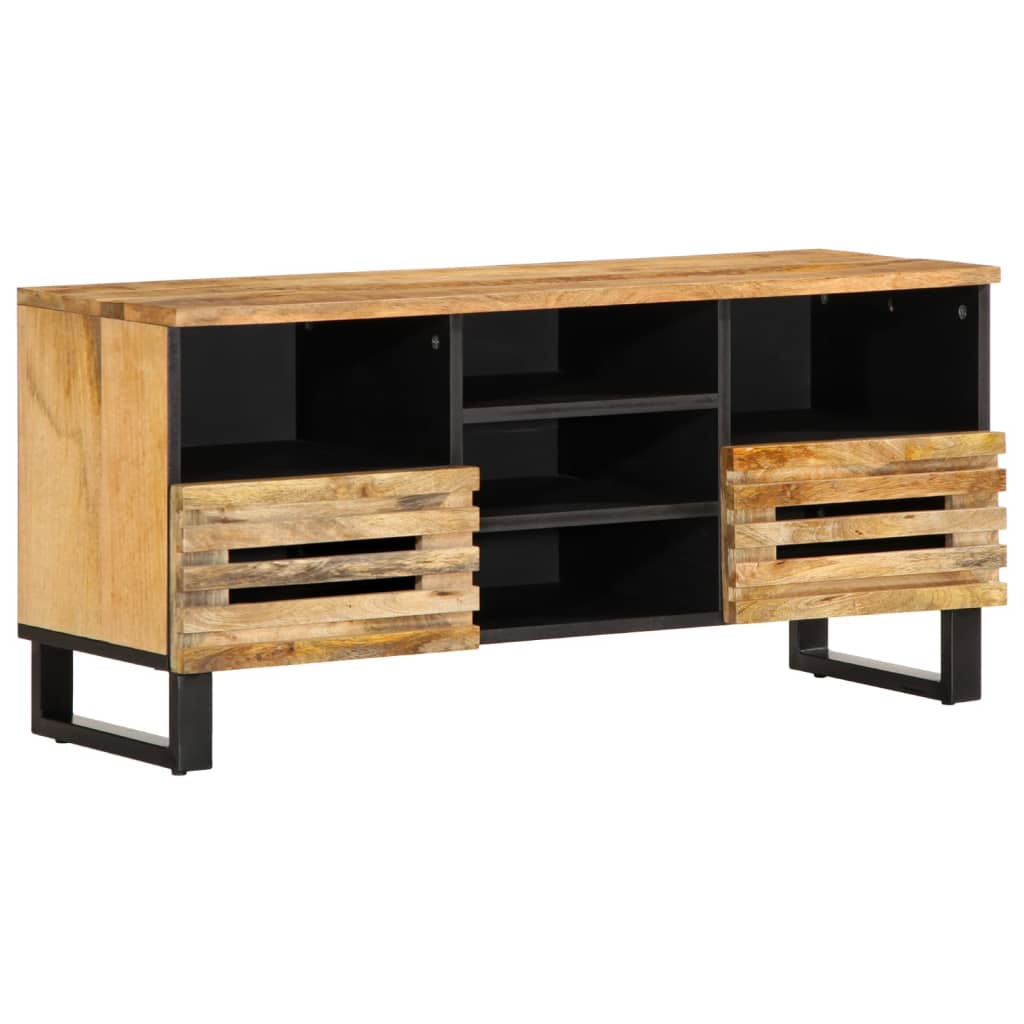 Tv-meubel 100x34x46 cm massief ruw mangohout