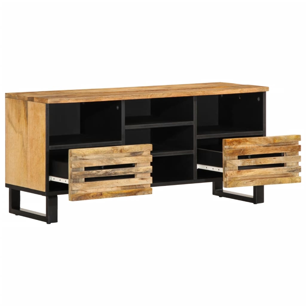 Tv-meubel 100x34x46 cm massief ruw mangohout