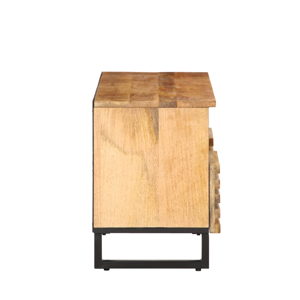 Tv-meubel 100x34x46 cm massief ruw mangohout