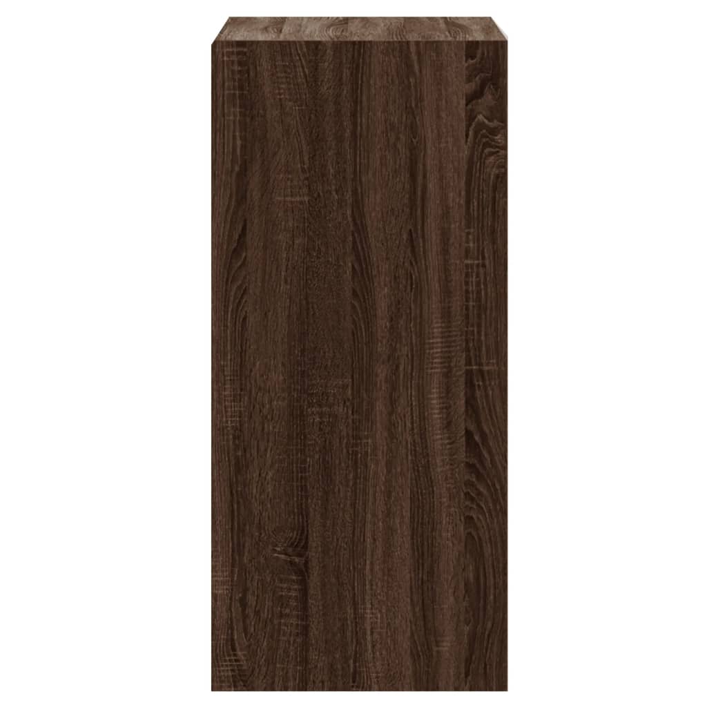 Kledingkast 77x48x102 cm bewerkt hout bruin eikenkleurig