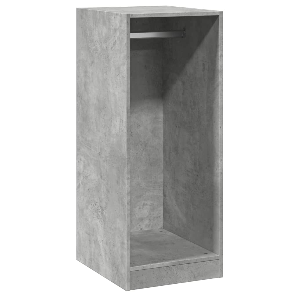 Kledingkast 48x41x102 cm bewerkt hout betongrijs