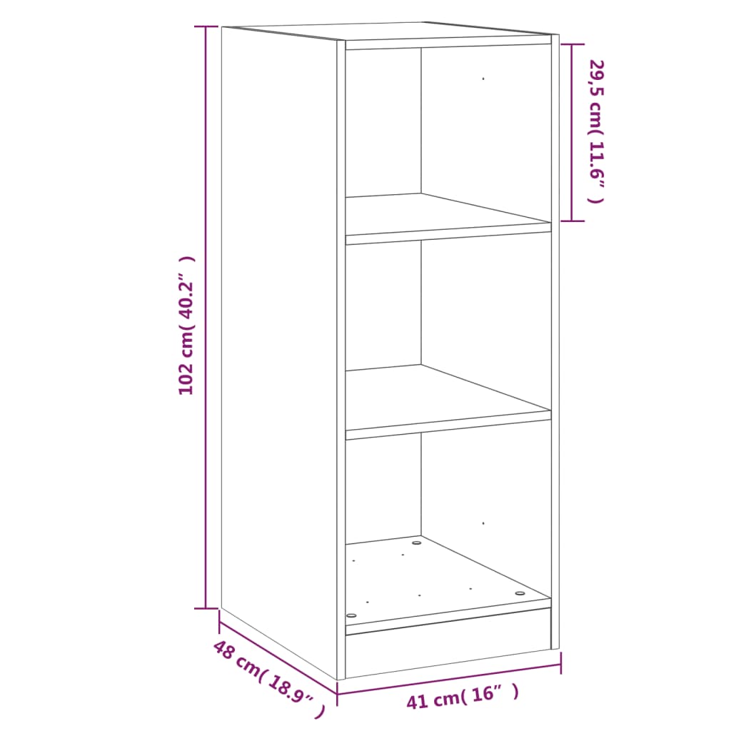 Kledingkast 48x41x102 cm bewerkt hout wit