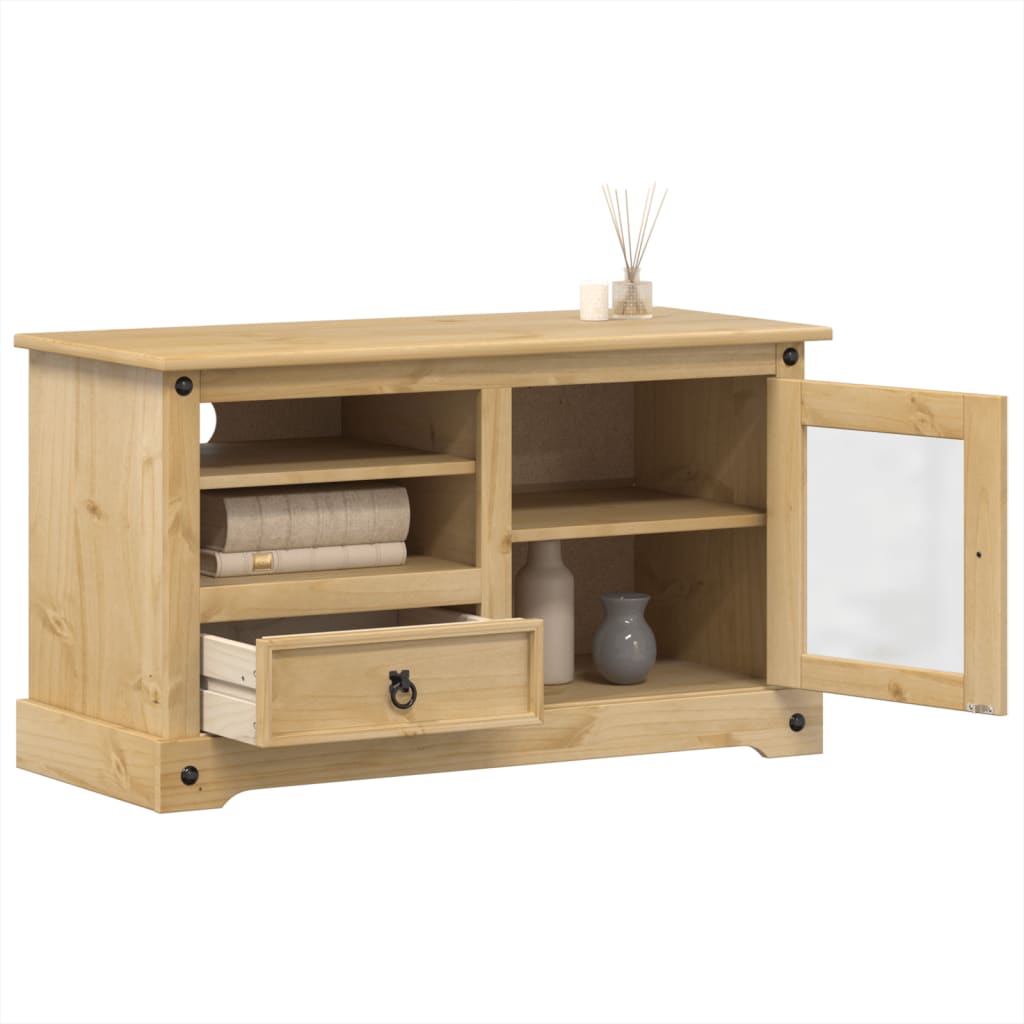 Tv-meubel Corona 100x45x58 cm massief grenenhout