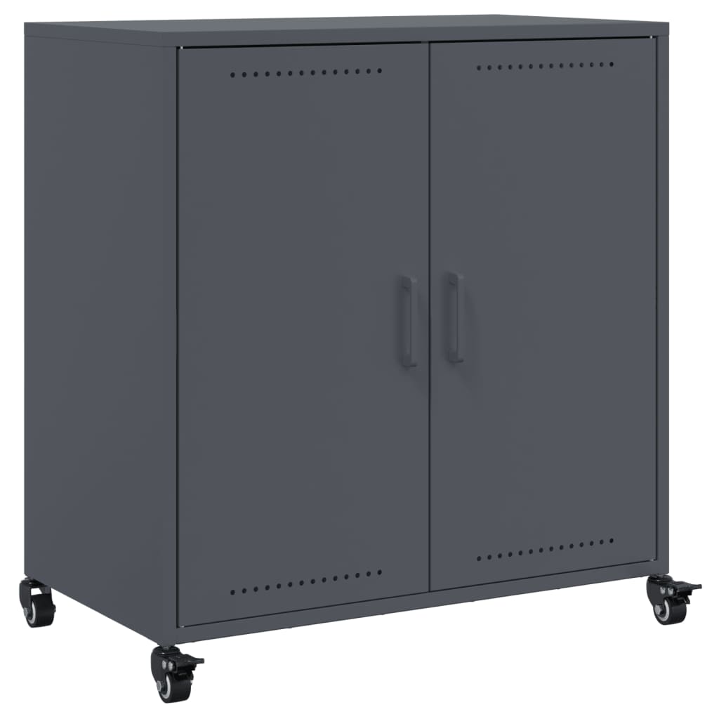 Dressoir 68,5x39x72 cm staal antracietkleurig