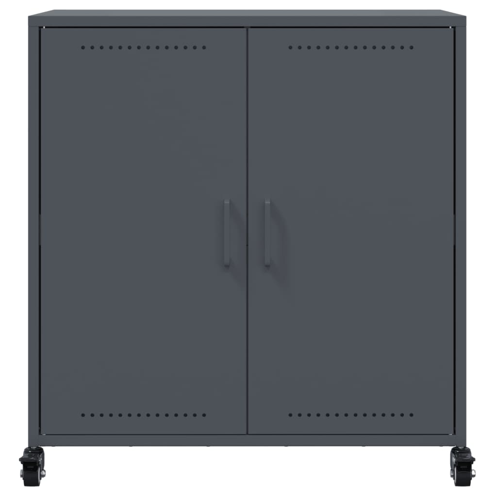 Dressoir 68,5x39x72 cm staal antracietkleurig