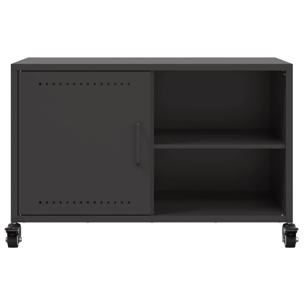 Tv-meubel 68x39x43,5 cm staal zwart