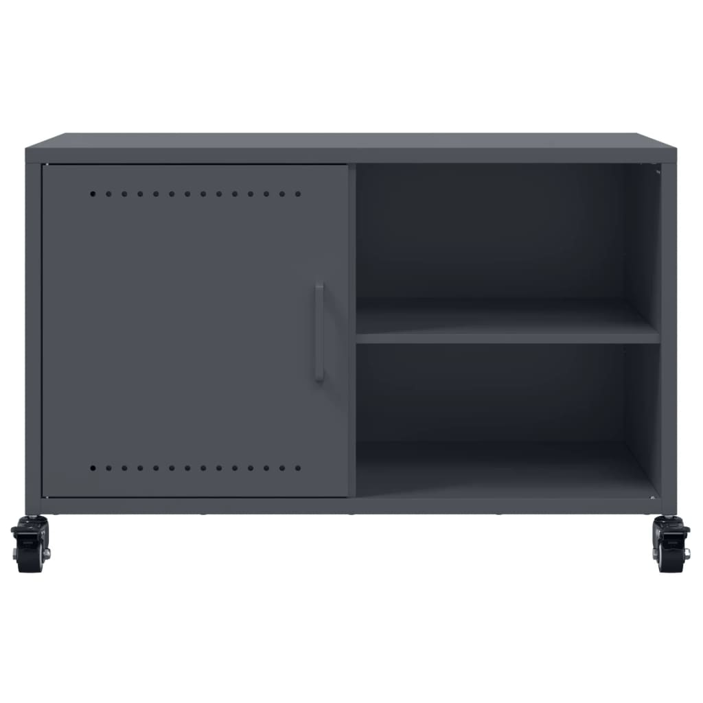 Tv-meubel 68x39x43,5 cm staal antracietkleurig