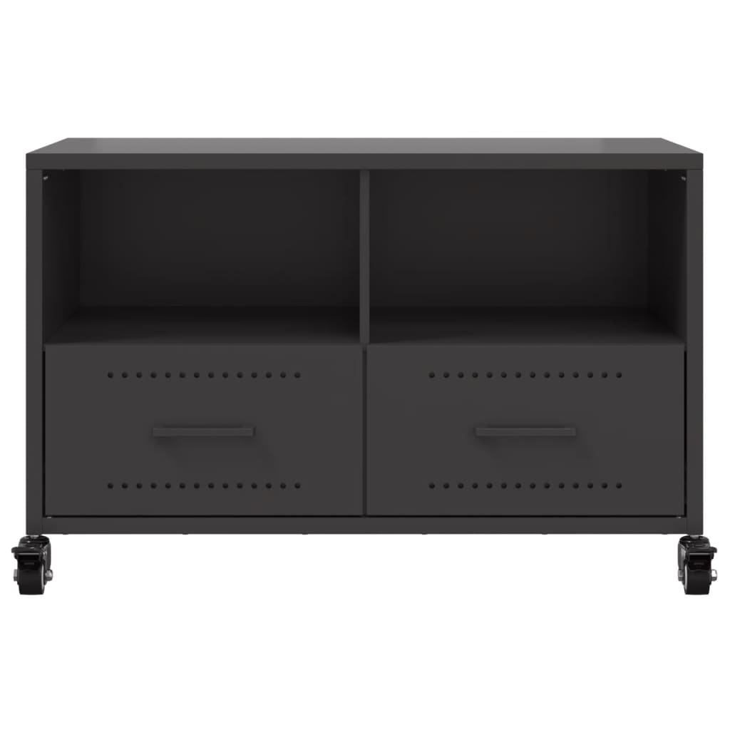 Tv-meubel 68x39x43,5 cm staal zwart