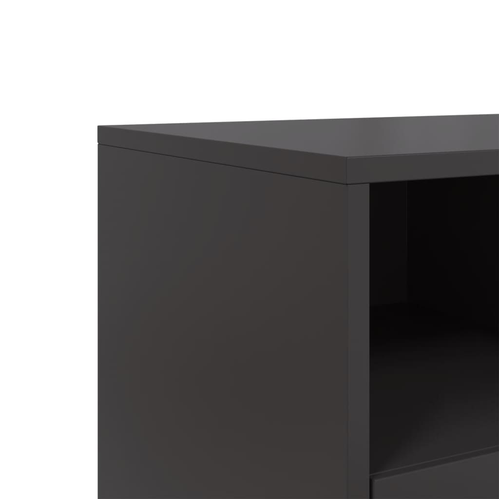 Tv-meubel 68x39x43,5 cm staal zwart