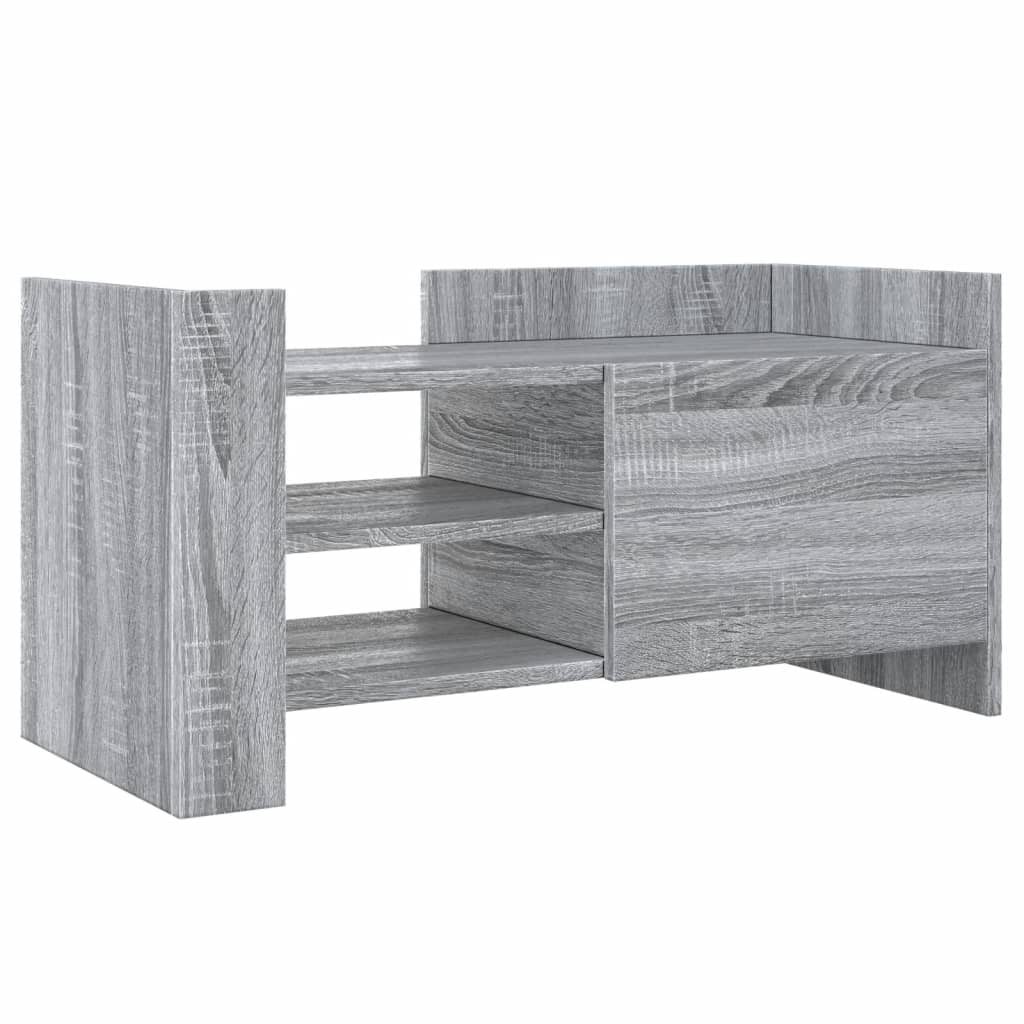 Tv-meubel 80x35x40 cm bewerkt hout grijs sonoma eikenkleurig