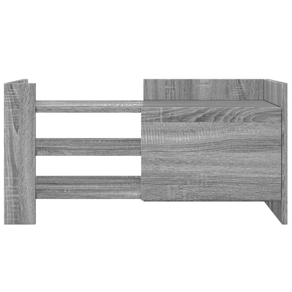 Tv-meubel 80x35x40 cm bewerkt hout grijs sonoma eikenkleurig