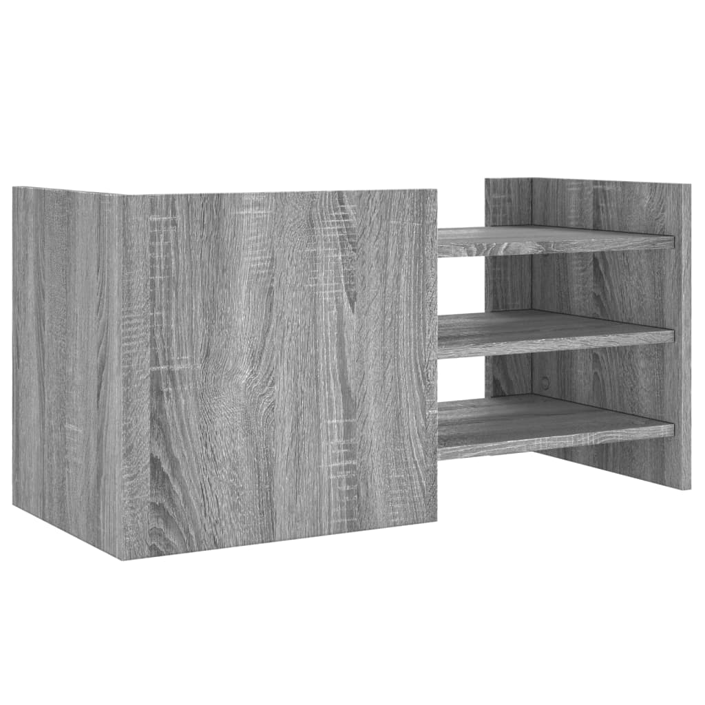 Tv-meubel 80x35x40 cm bewerkt hout grijs sonoma eikenkleurig