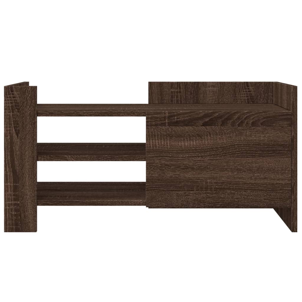 Tv-meubel 80x35x40 cm bewerkt hout bruin eikenkleurig