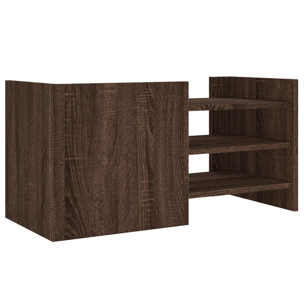 Tv-meubel 80x35x40 cm bewerkt hout bruin eikenkleurig