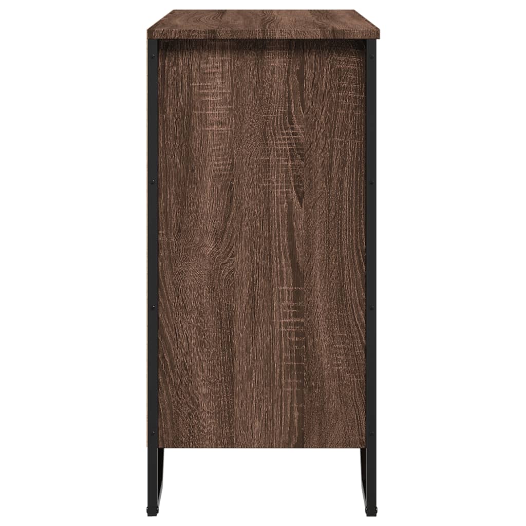 Dressoir 78x35,5x74,5 cm bewerkt hout bruin eikenkleur