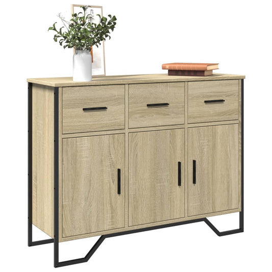 Dressoir 97x32,5x74,5 cm bewerkt hout sonoma eikenkleurig