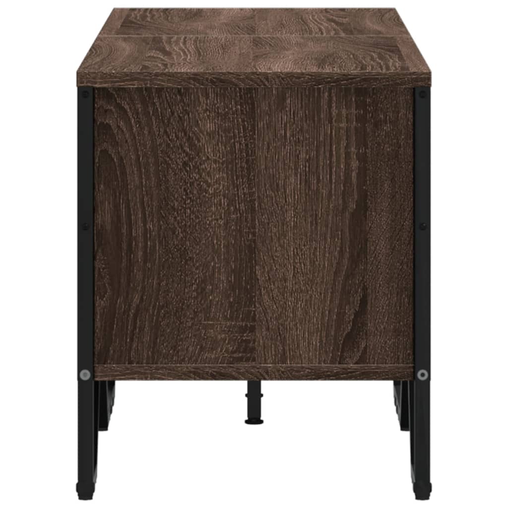 Tv-meubel 122x34x41 cm bewerkt hout bruin eikenkleurig