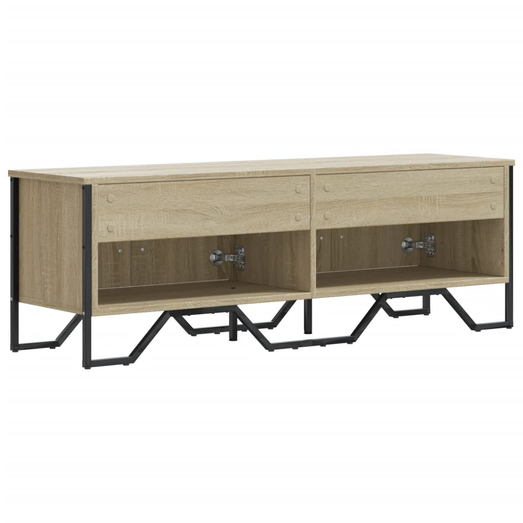 Tv-meubel 122x34x41 cm bewerkt hout sonoma eikenkleurig