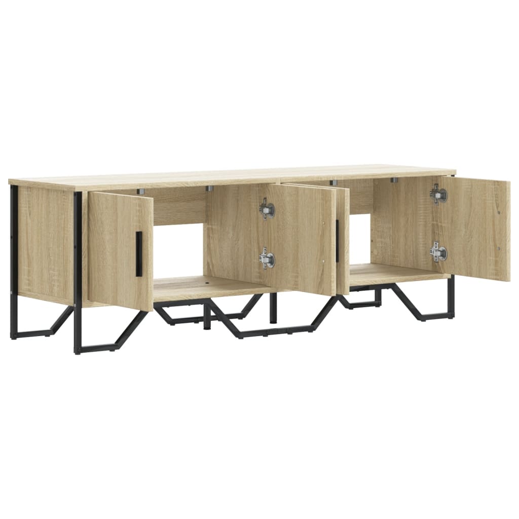 Tv-meubel 122x34x41 cm bewerkt hout sonoma eikenkleurig