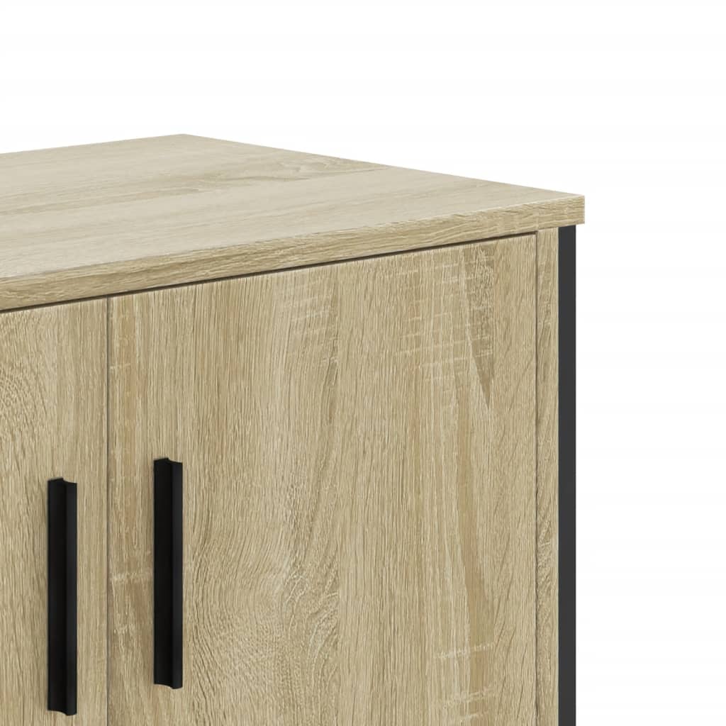 Tv-meubel 122x34x41 cm bewerkt hout sonoma eikenkleurig