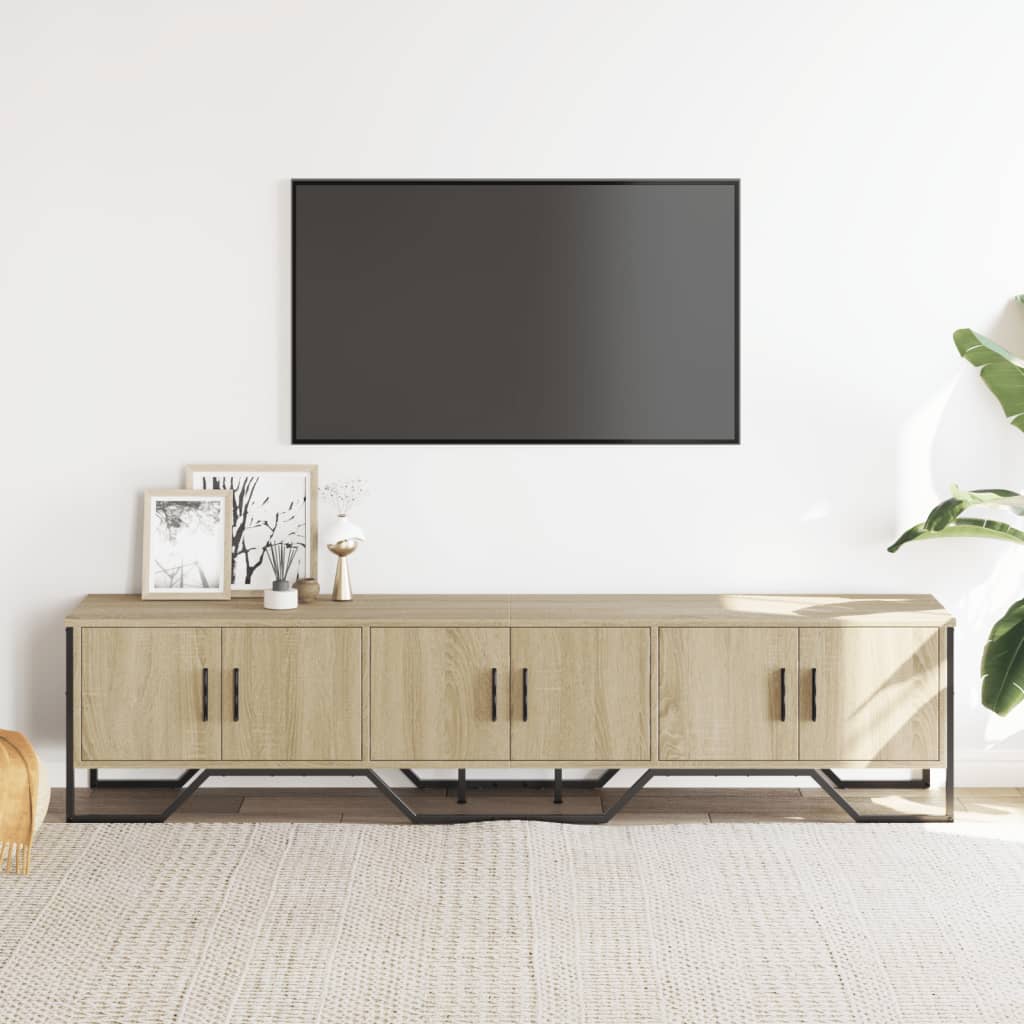 Tv-meubel 180x34x41 cm bewerkt hout sonoma eikenkleurig