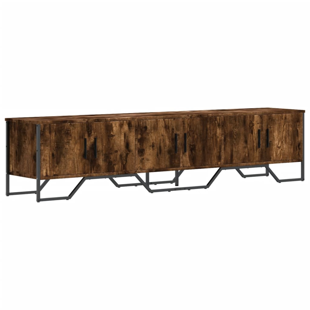 Tv-meubel 180x34x41 cm bewerkt hout gerookt eikenkleurig