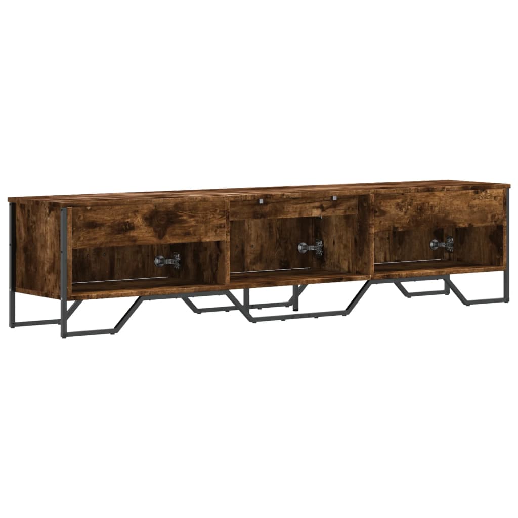 Tv-meubel 180x34x41 cm bewerkt hout gerookt eikenkleurig