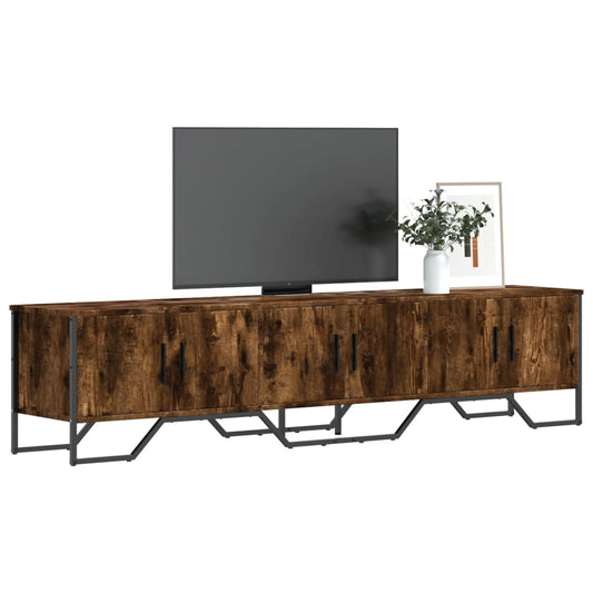 Tv-meubel 180x34x41 cm bewerkt hout gerookt eikenkleurig