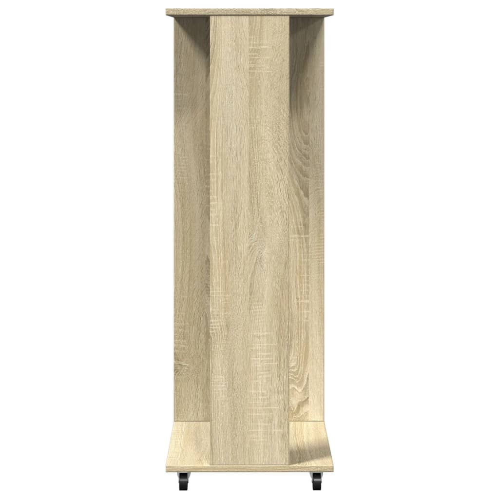 Kledingkast met wielen 102x38x110 cm bewerkt hout sonoma eiken