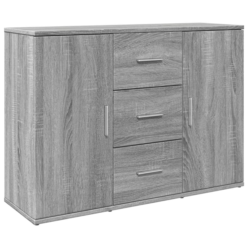 Dressoir 90,5x29,5x65 cm bewerkt hout grijs sonoma eikenkleur