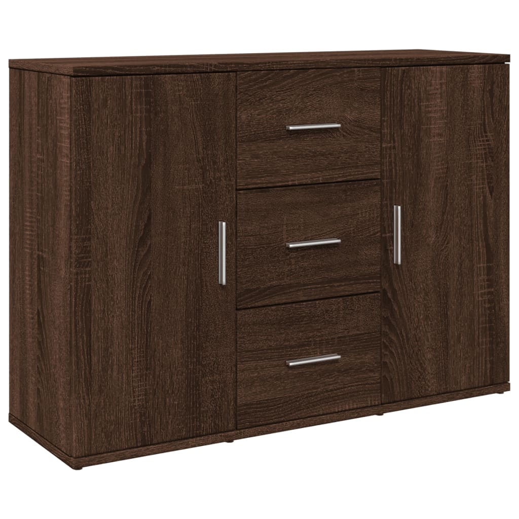 Dressoir 90,5x29,5x65 cm bewerkt hout bruin eikenkleurig