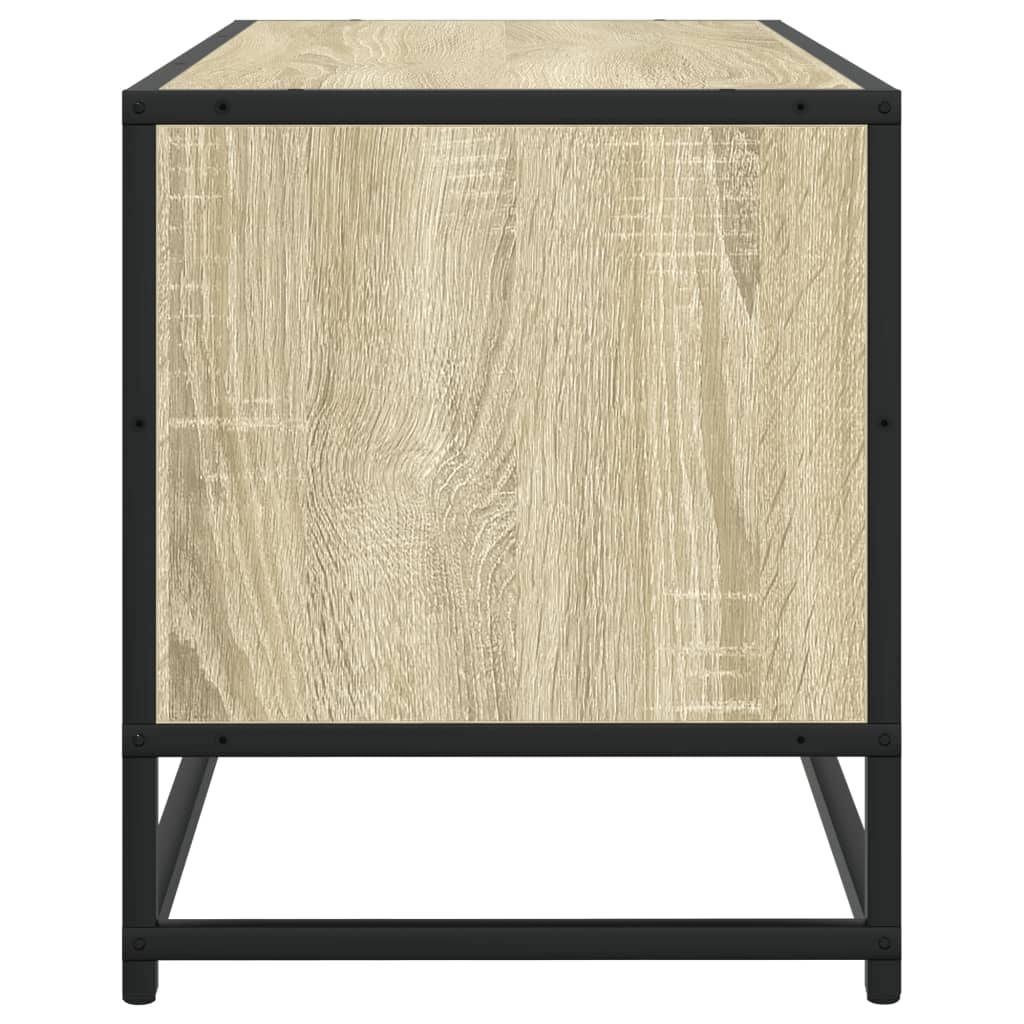 Tv-meubel 80x34,5x40 cm bewerkt hout metaal sonoma eikenkleurig