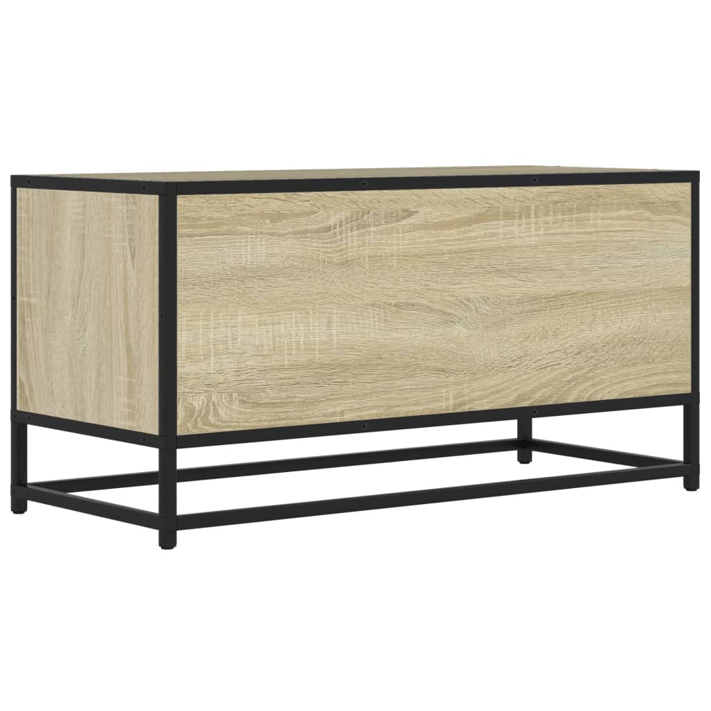 Tv-meubel 80x34,5x40 cm bewerkt hout metaal sonoma eikenkleurig